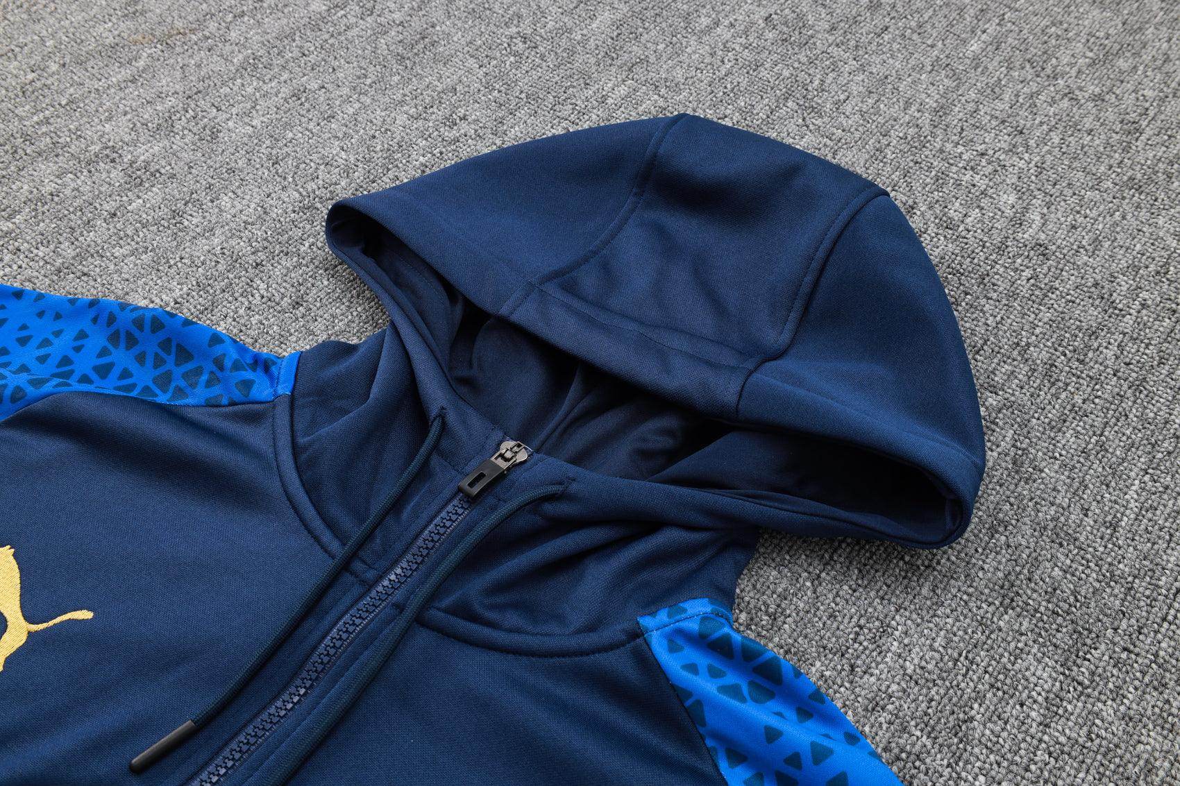 Olympique de Marseille Dark Blue and Gold Tracksuit - JerseyLegacy
