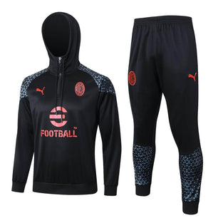 AC Milan Black and Red Tracksuit - JerseyLegacy