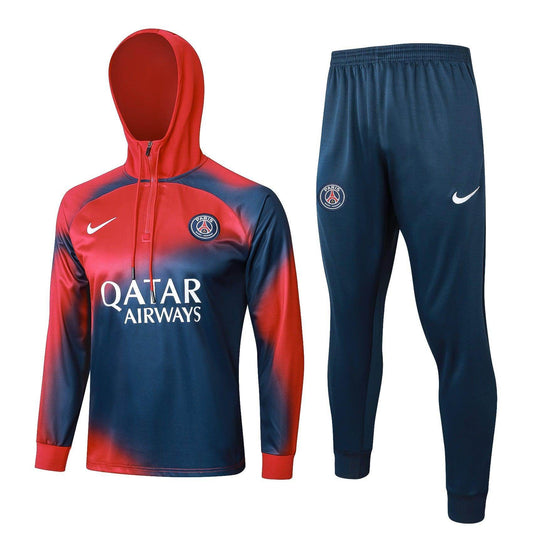 Paris Saint Germain Dark Blue and Red Tracksuit II - JerseyLegacy