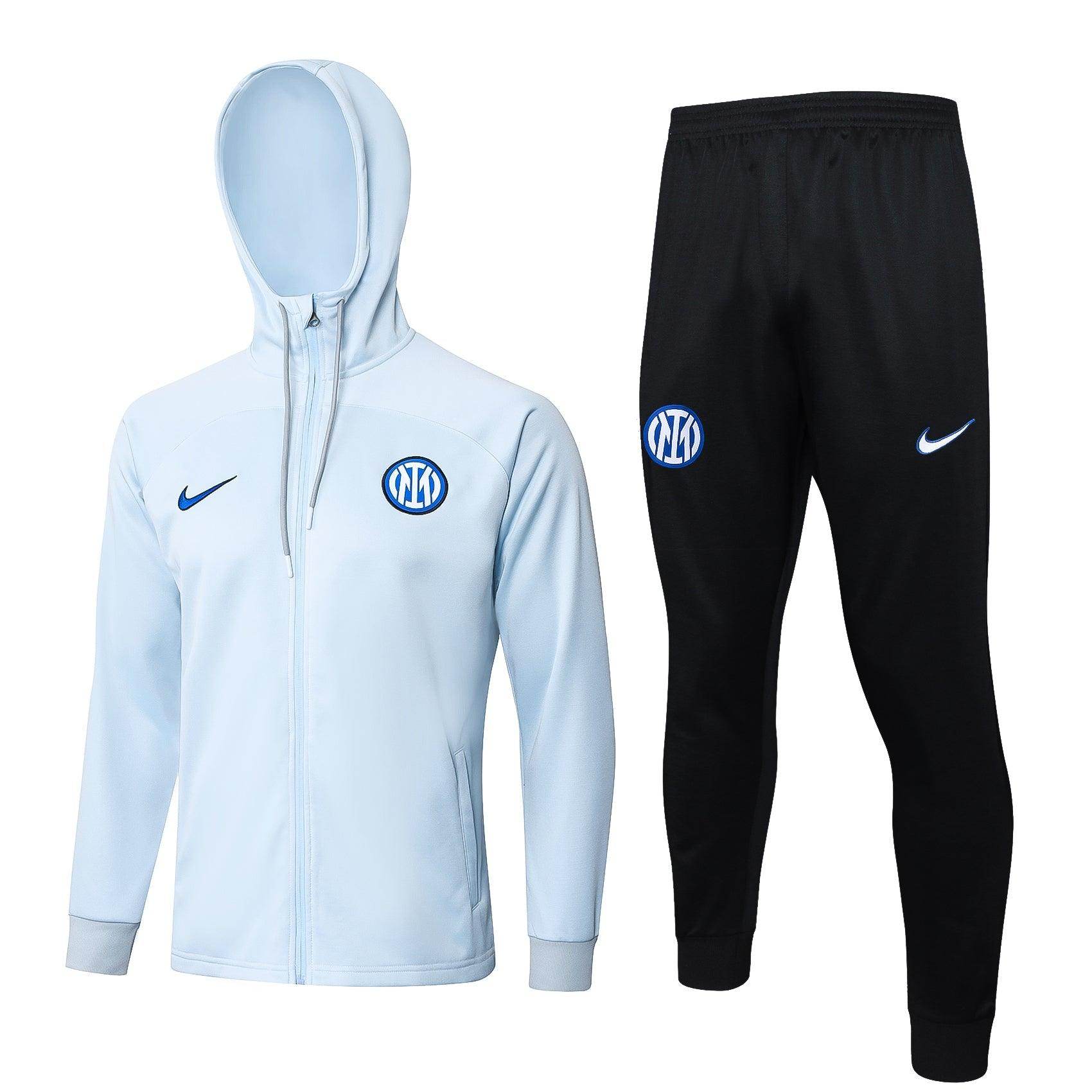 Inter Milan White and Black Tracksuit - JerseyLegacy