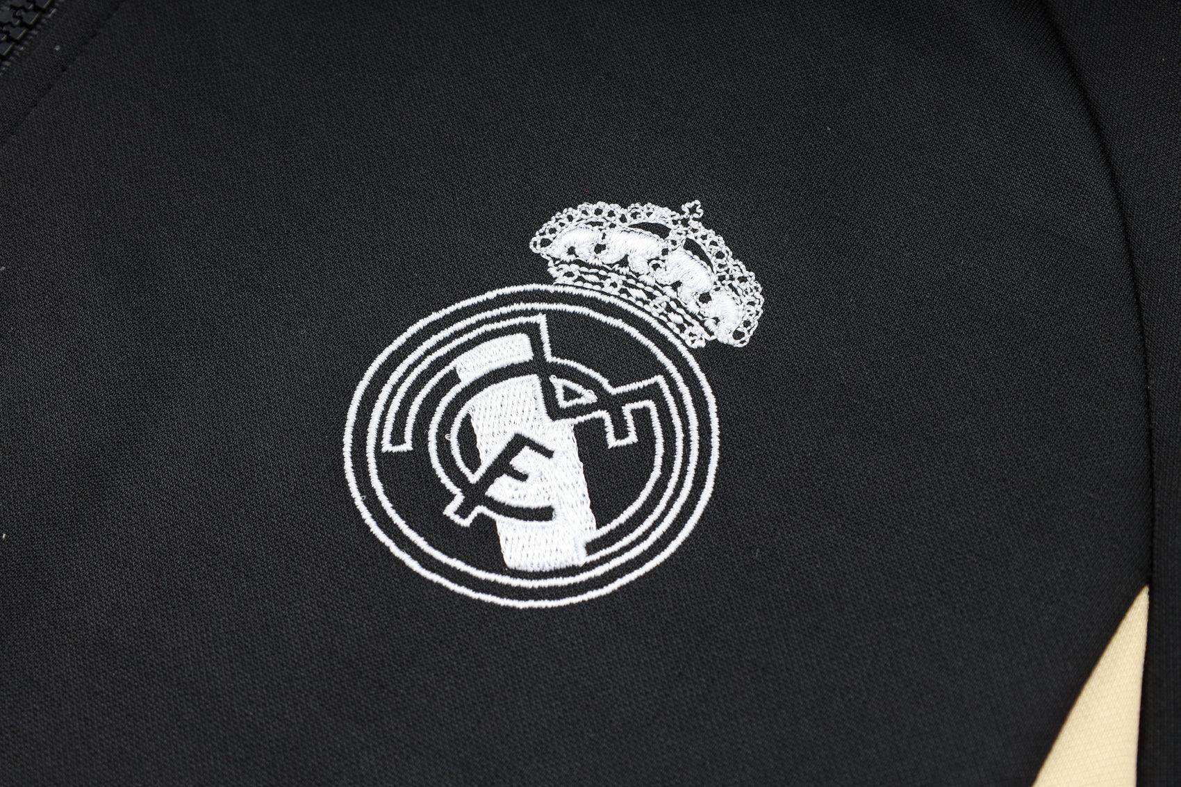 Real Madrid Black Tracksuit - JerseyLegacy