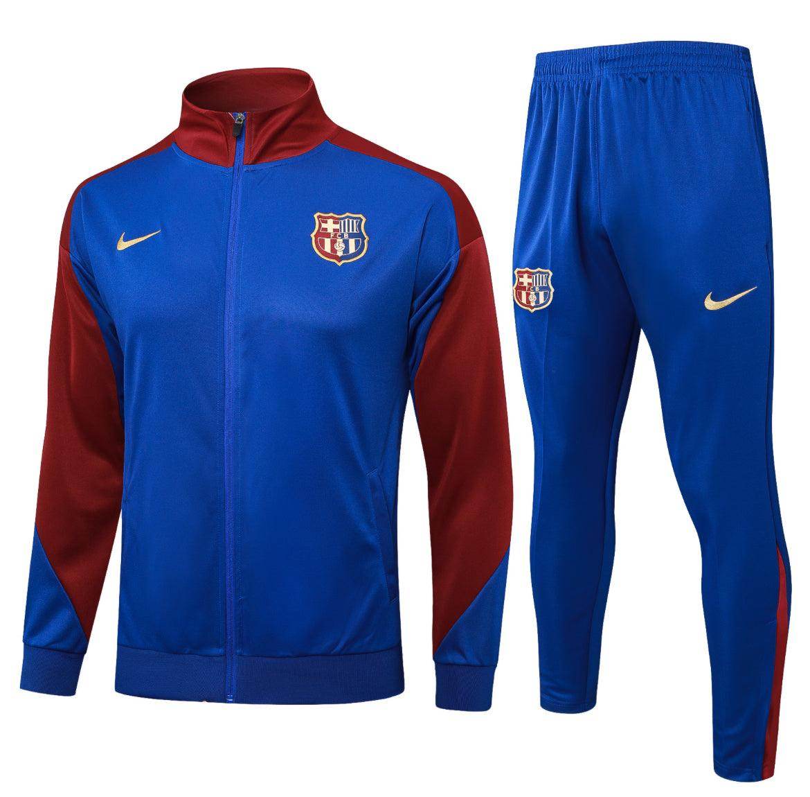 Fc Barcelona Blue And Red Tracksuit - JerseyLegacy