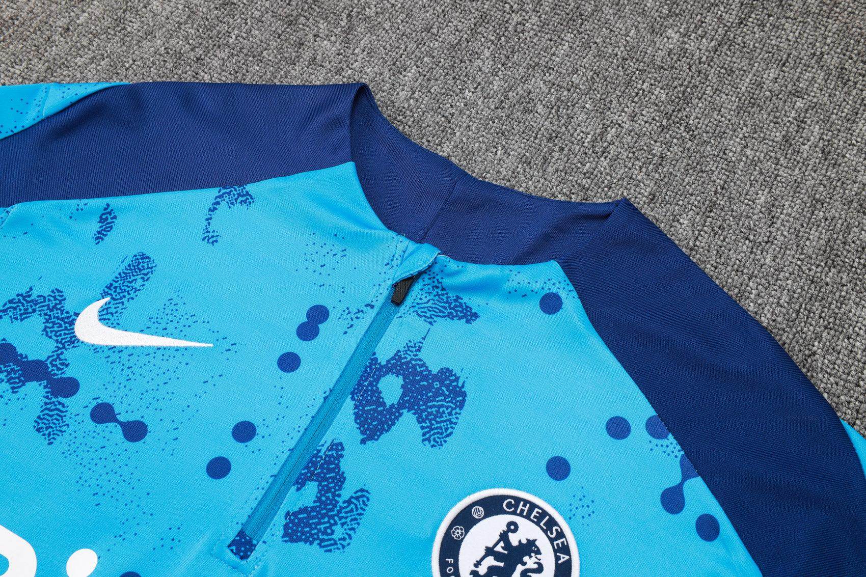 Chelsea Dark Blue and Light Blue Tracksuit - JerseyLegacy