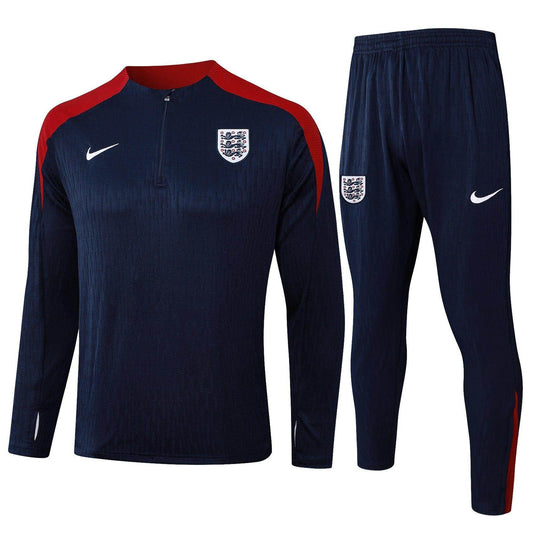 England Dark Blue and Red Tracksuit - JerseyLegacy