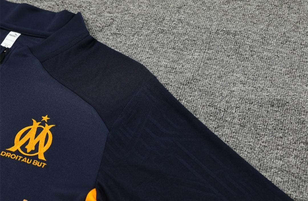 Olympique de Marseille Dark Blue Tracksuit - JerseyLegacy