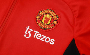 Manchester United Black and Red Tracksuit - JerseyLegacy