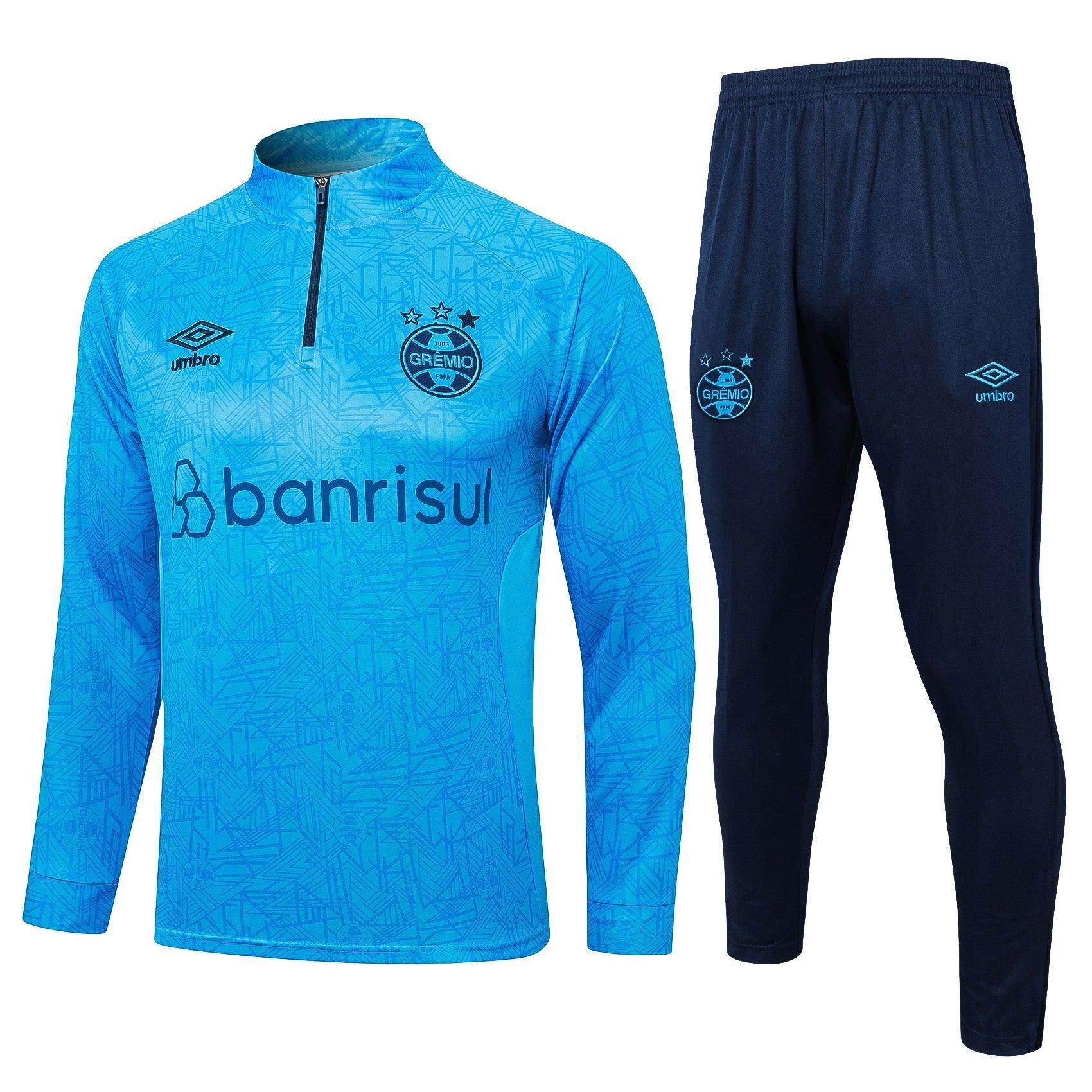 Grêmio PA Dark Blue and Light Blue Tracksuit - JerseyLegacy