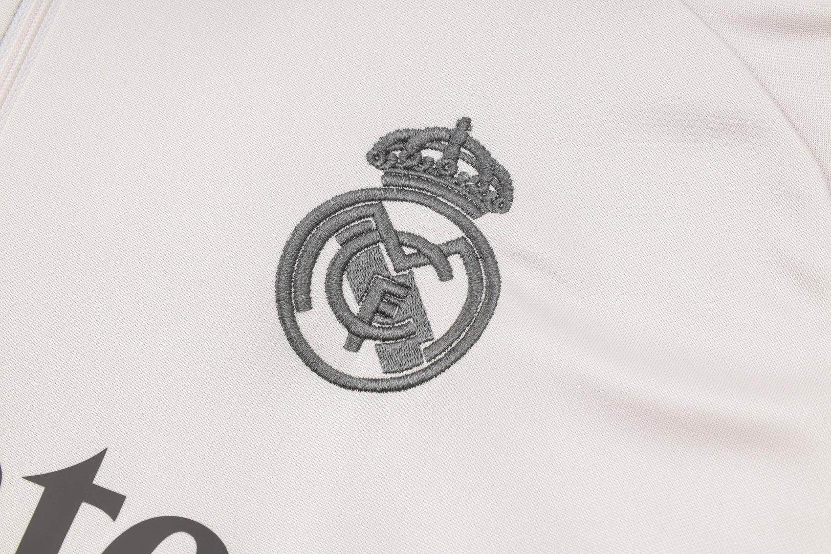 Real Madrid Grey and Beige Tracksuit - JerseyLegacy