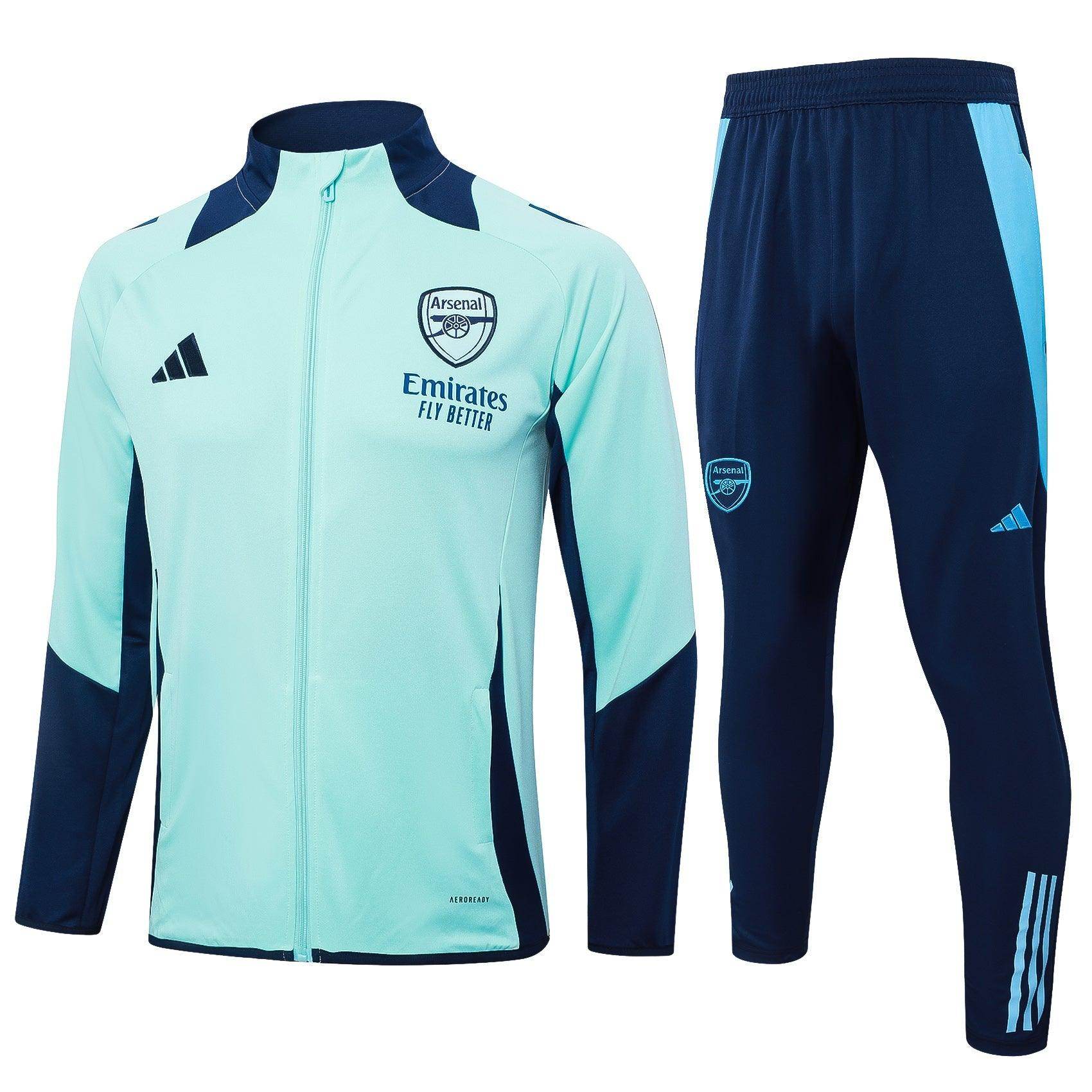 Arsenal Dark Blue and Mint Tracksuit - JerseyLegacy