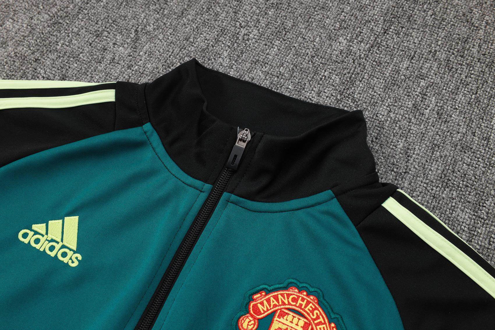 Manchester United Black and Dark Green Tracksuit - JerseyLegacy