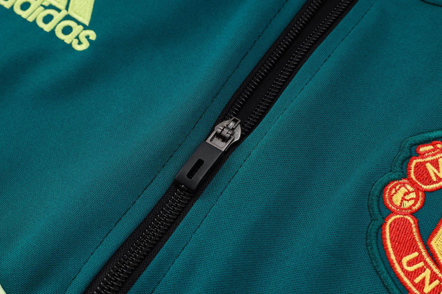 Manchester United Black and Dark Green Tracksuit - JerseyLegacy