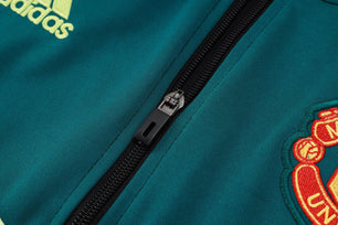 Manchester United Black and Dark Green Tracksuit - JerseyLegacy