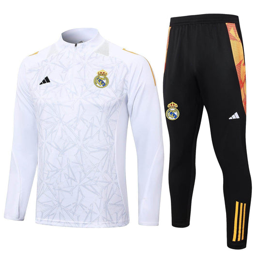 Real Madrid Black and White Tracksuit II - JerseyLegacy