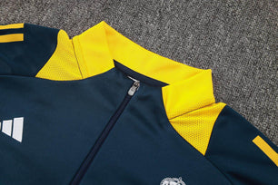 Real Madrid Dark Blue and Yellow Tracksuit - JerseyLegacy