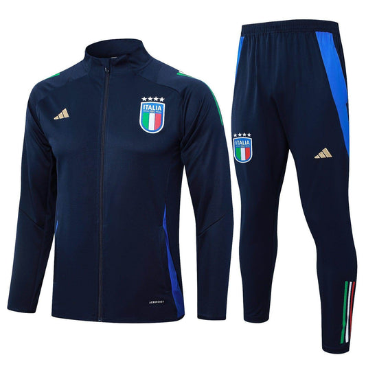 Italy Dark Blue Tracksuit V - JerseyLegacy