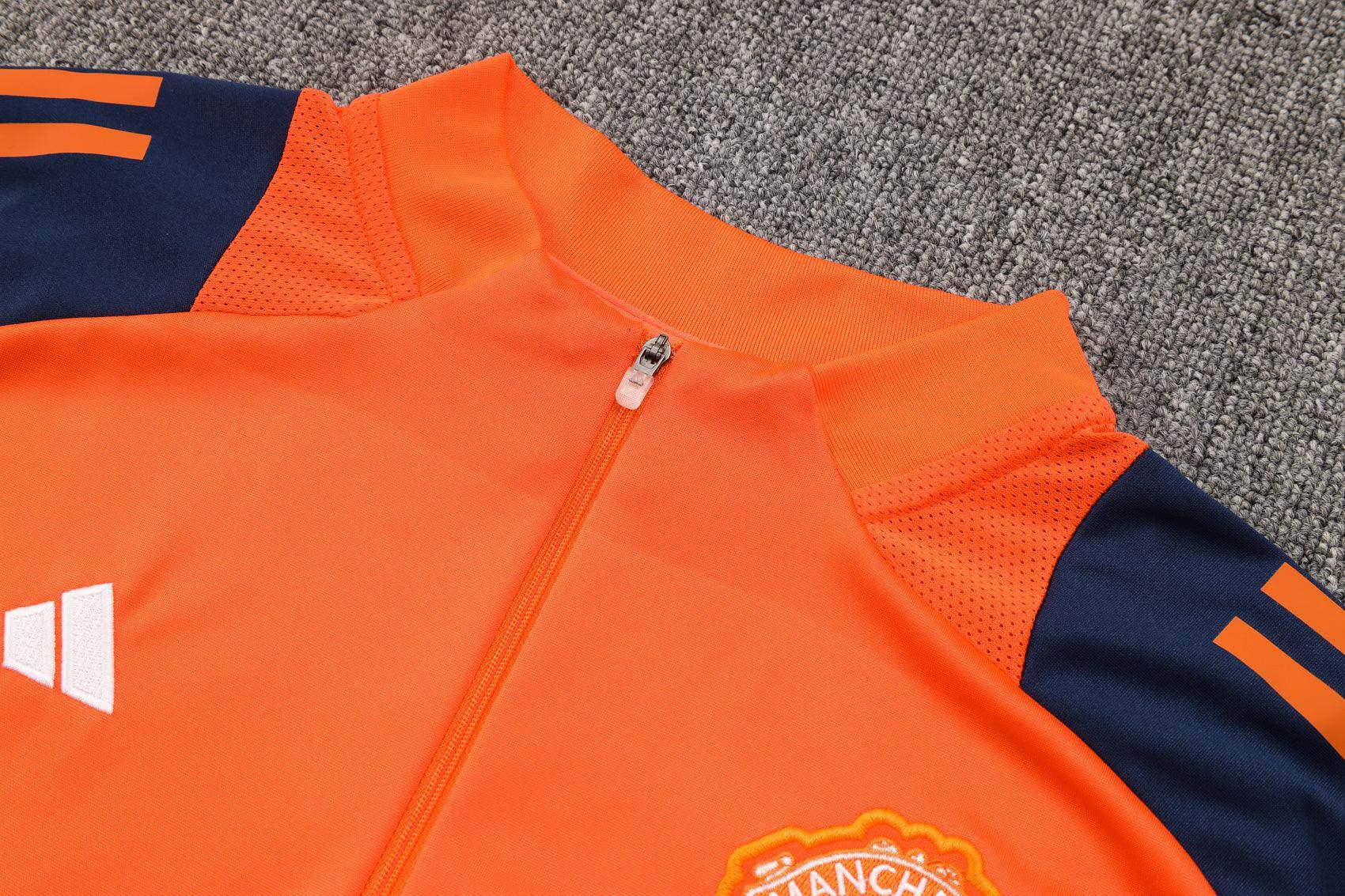 Manchester United Dark Blue and Orange Tracksuit - JerseyLegacy