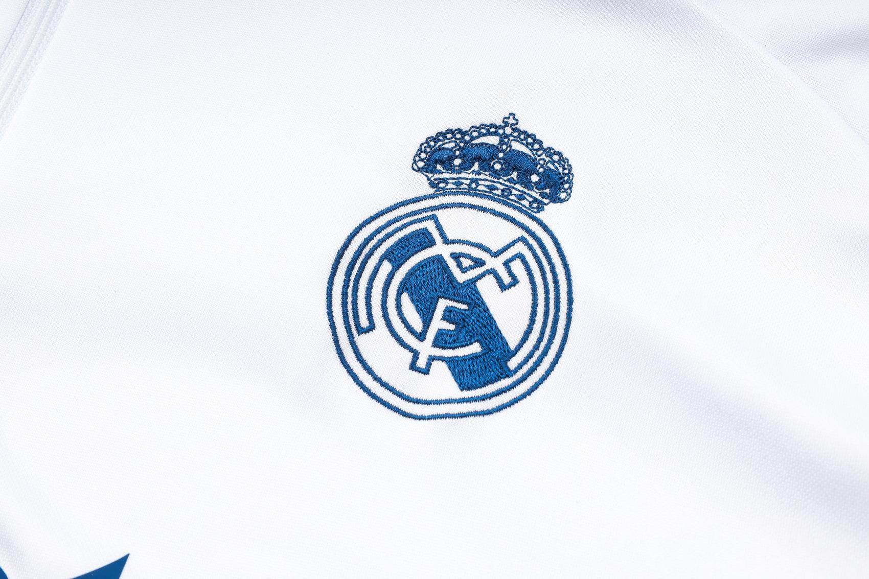 Real Madrid Dark Blue and White Tracksuit - JerseyLegacy