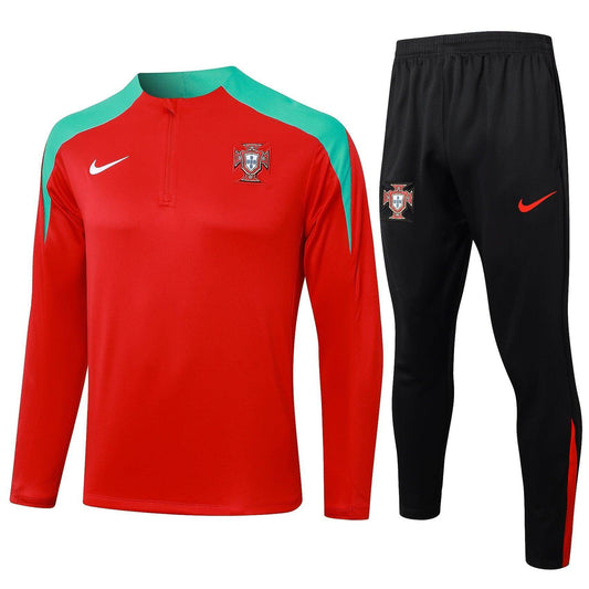 Portugal Black and Red Tracksuit II - JerseyLegacy