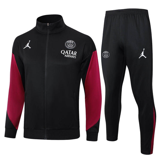 Paris-Saint-German Black and Pink Tracksuit - JerseyLegacy