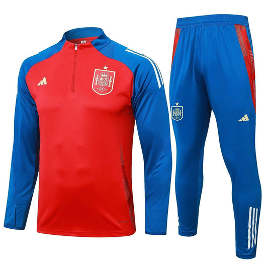 Spain Blue and Red Tracksuit - JerseyLegacy