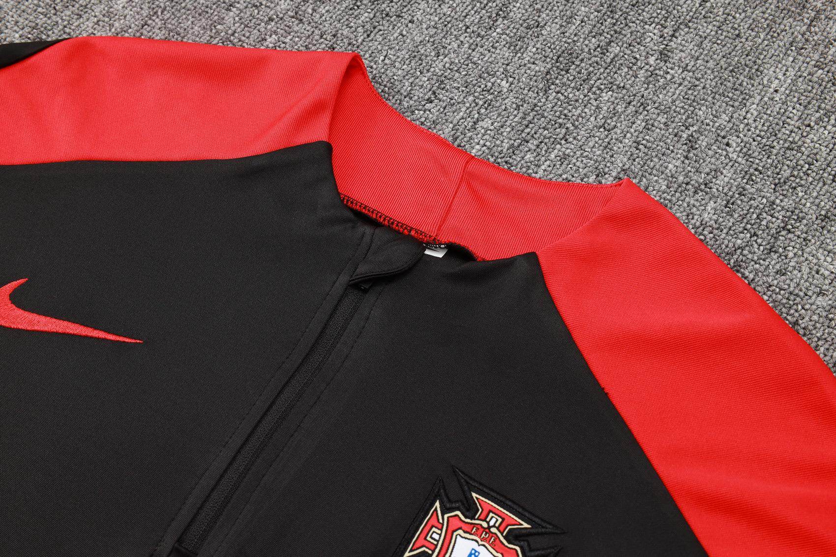 Portugal Black and Red Tracksuit - JerseyLegacy