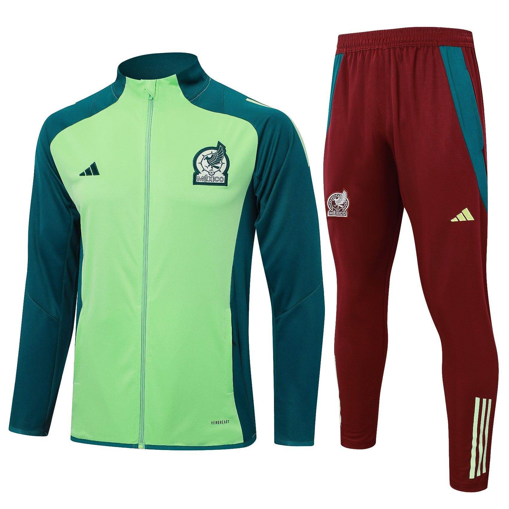 Mexico Dark Red and Mint Green Tracksuit - JerseyLegacy