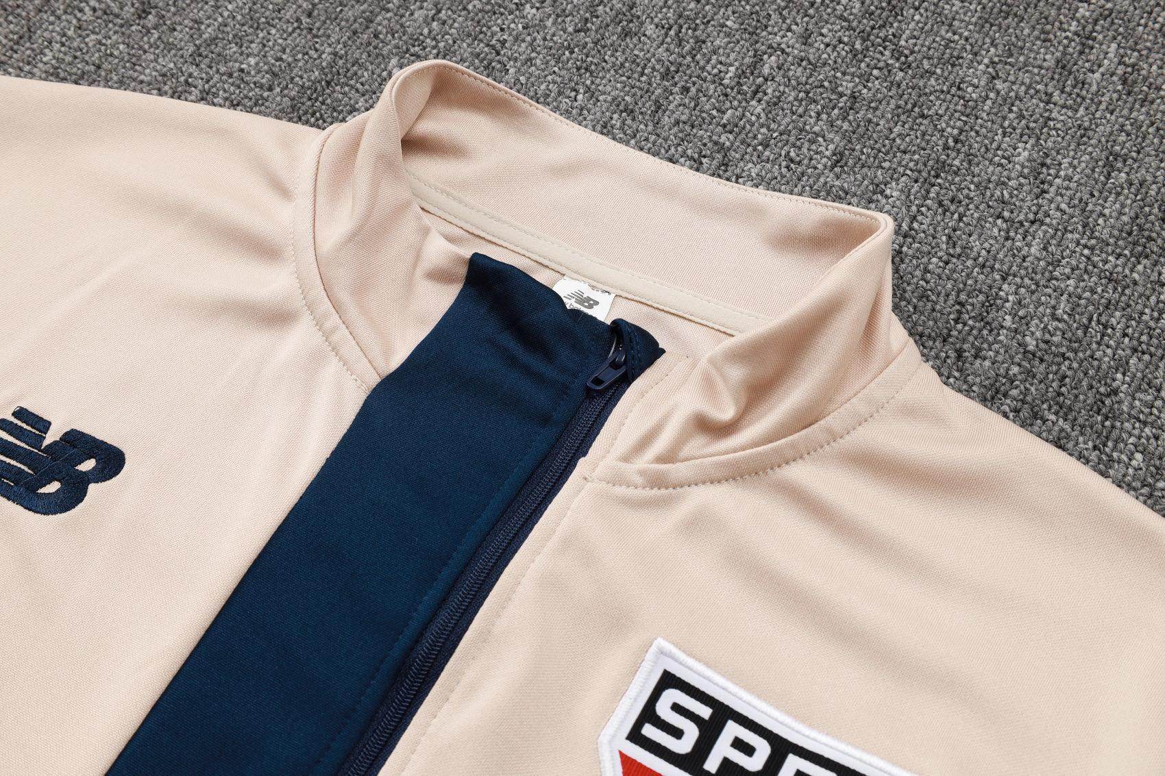 Sao Paolo Dark Blue and Beige Tracksuit - JerseyLegacy