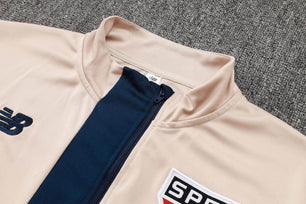 Sao Paolo Dark Blue and Beige Tracksuit - JerseyLegacy