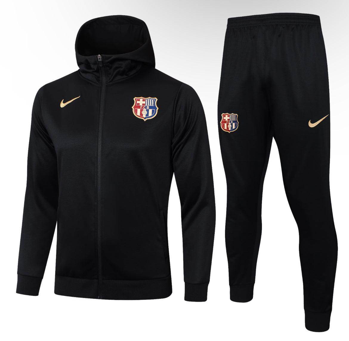 FC Barcelona Black Tracksuit - JerseyLegacy