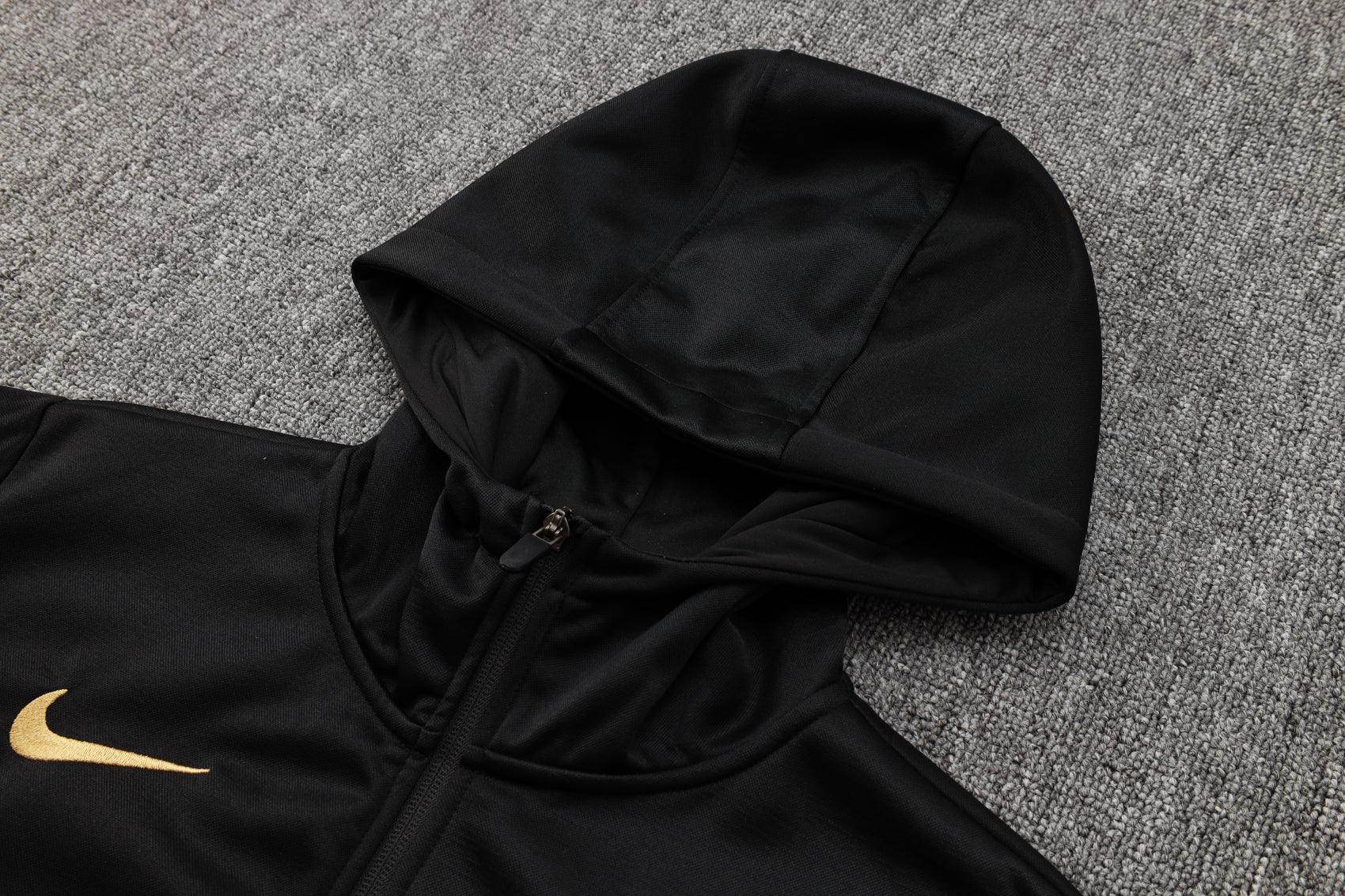 FC Barcelona Black Tracksuit - JerseyLegacy