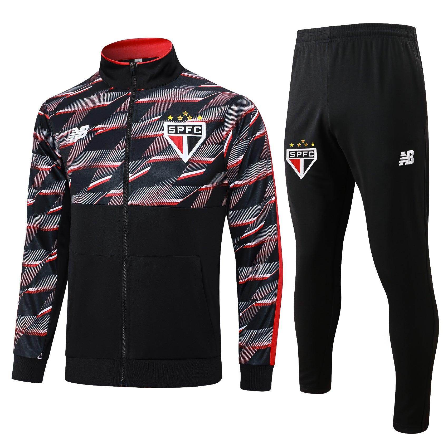 São Paulo Black Tracksuit - JerseyLegacy