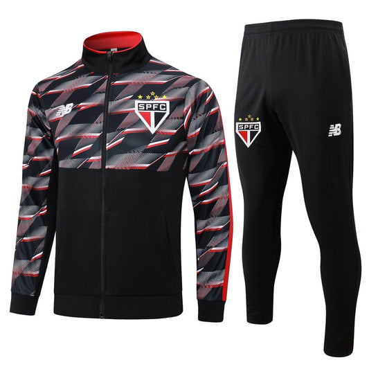 São Paulo Black Tracksuit - JerseyLegacy