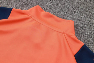 Manchester United Drak Blue and Orange Tracksuit II - JerseyLegacy