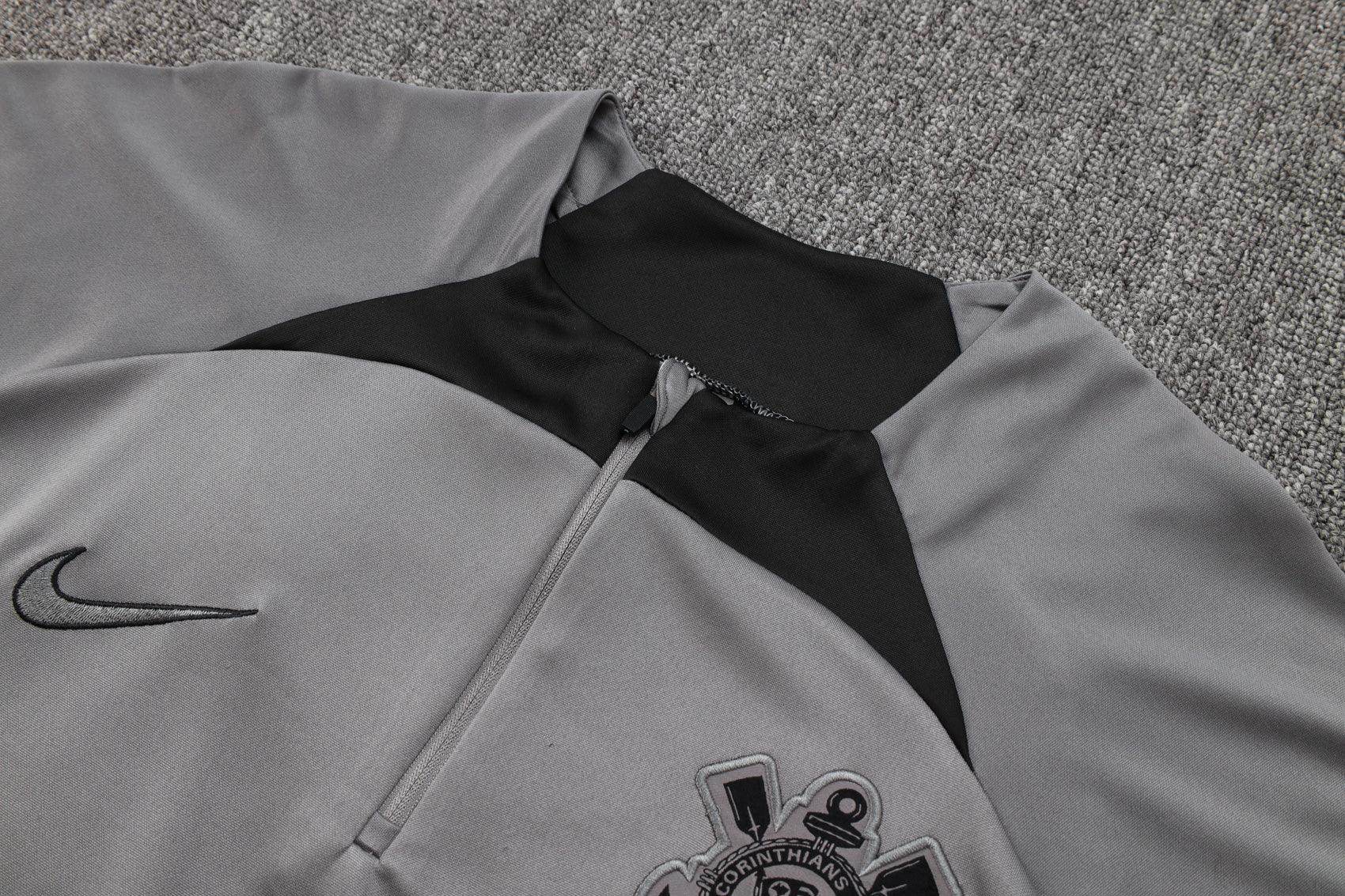 Corinthians Black and Grey Tracksuit - JerseyLegacy