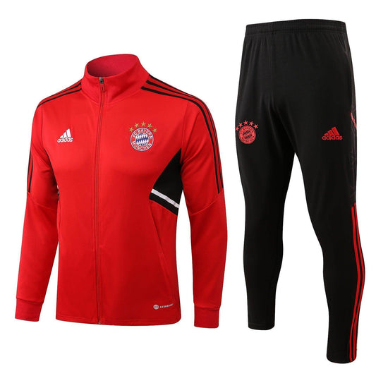 Bayern Munchen Black and Red Tracksuit - JerseyLegacy