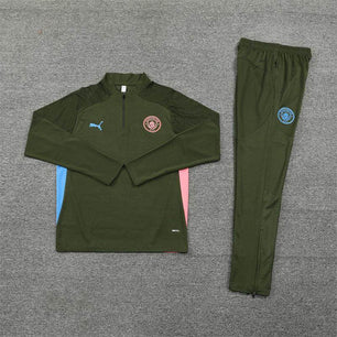 Manchester City Military Green Tracksuit - JerseyLegacy