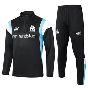 Olympique de Marseille Black Tracksuit - JerseyLegacy