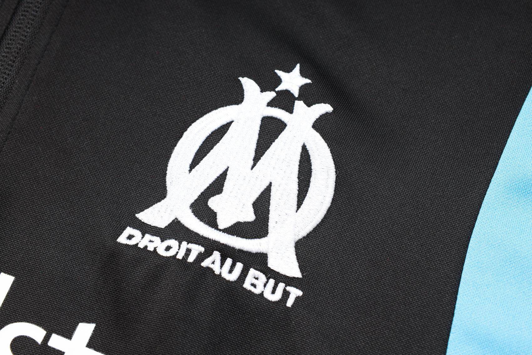 Olympique de Marseille Black Tracksuit - JerseyLegacy