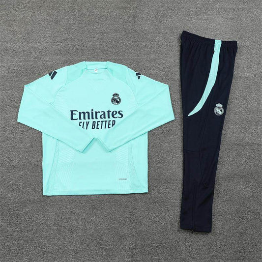 Real Madrid Dark Blue and Mint Tracksuit - JerseyLegacy