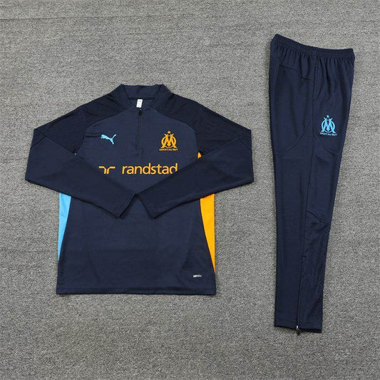 Olympique de Marseille Dark Blue Tracksuit - JerseyLegacy