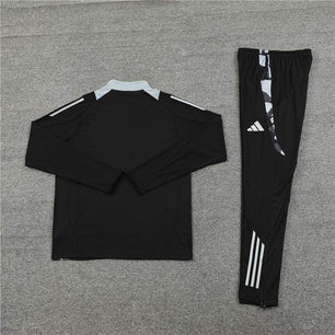Manchester United Black and White Tracksuit - JerseyLegacy
