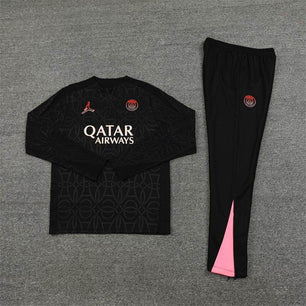 Paris Saint Germain Black Tracksuit - JerseyLegacy