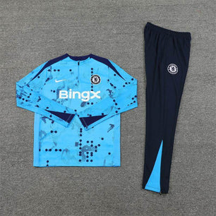 Chelsea Dark Blue and Light Blue Tracksuit - JerseyLegacy