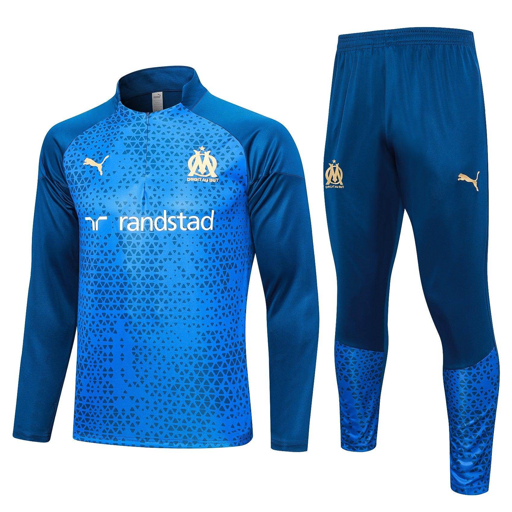 Olympique de Marseille Blue Tracksuit - JerseyLegacy