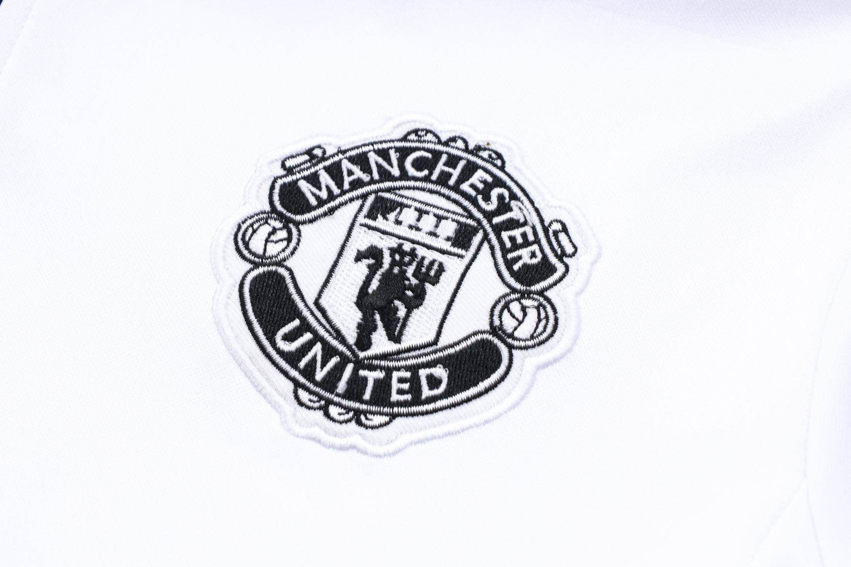 Manchester United Black and White Tracksuit - JerseyLegacy