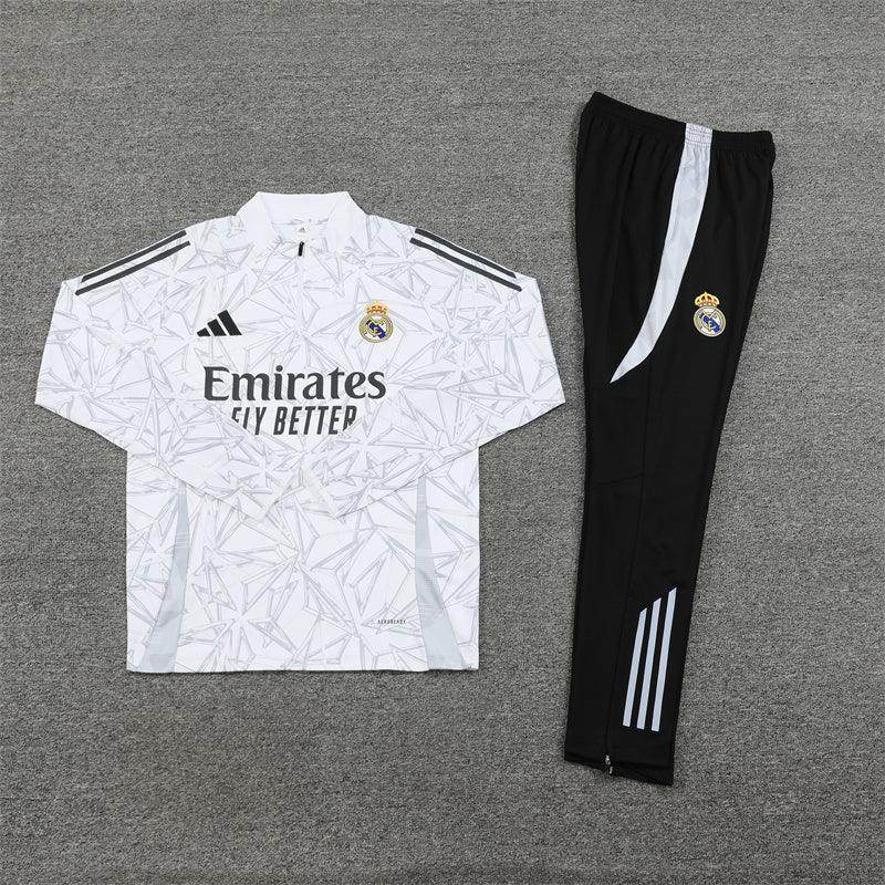 Real Madrid Black and White Tracksuit II - JerseyLegacy