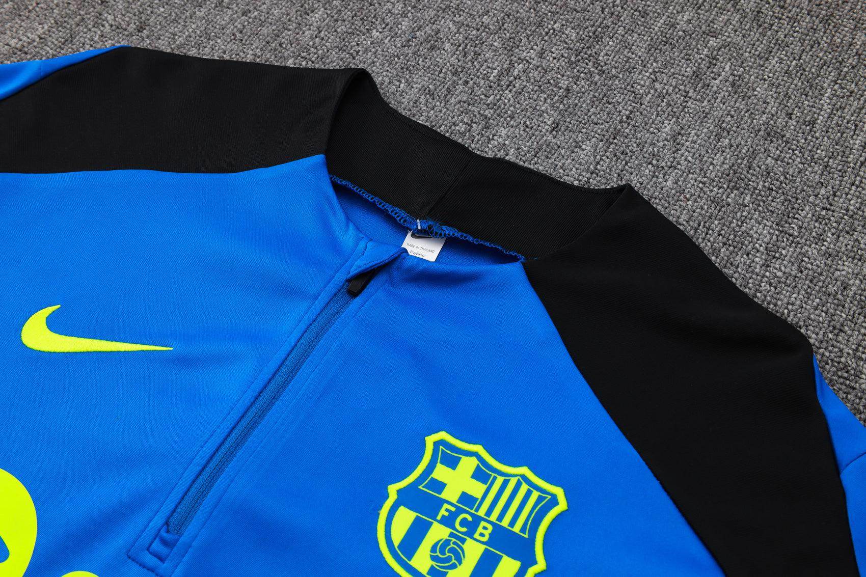 FC Barcelona Black and Blue Tracksuit - JerseyLegacy