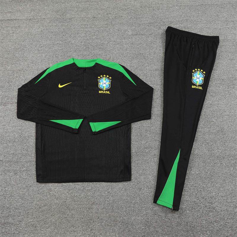 Brazil Black and Green Tracksuit - JerseyLegacy