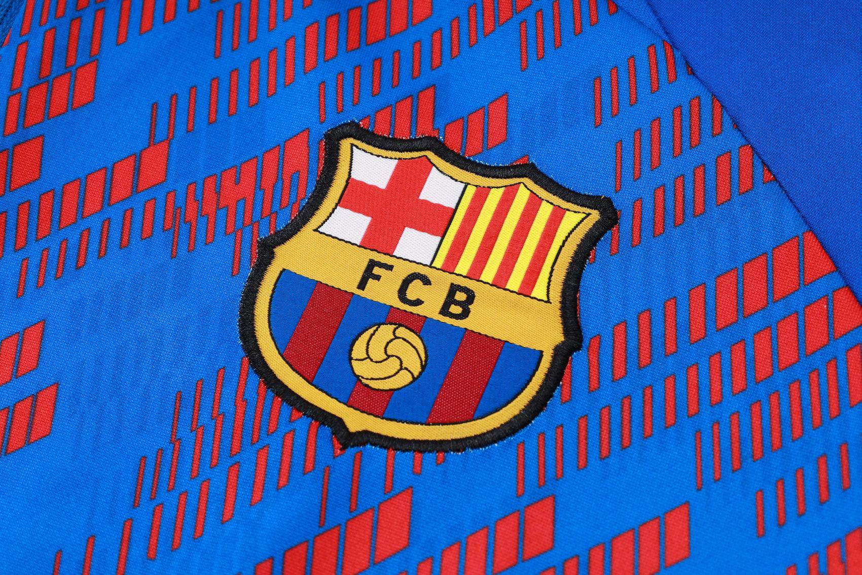 FC Barcelona Dark Blue and Blue Tracksuit - JerseyLegacy