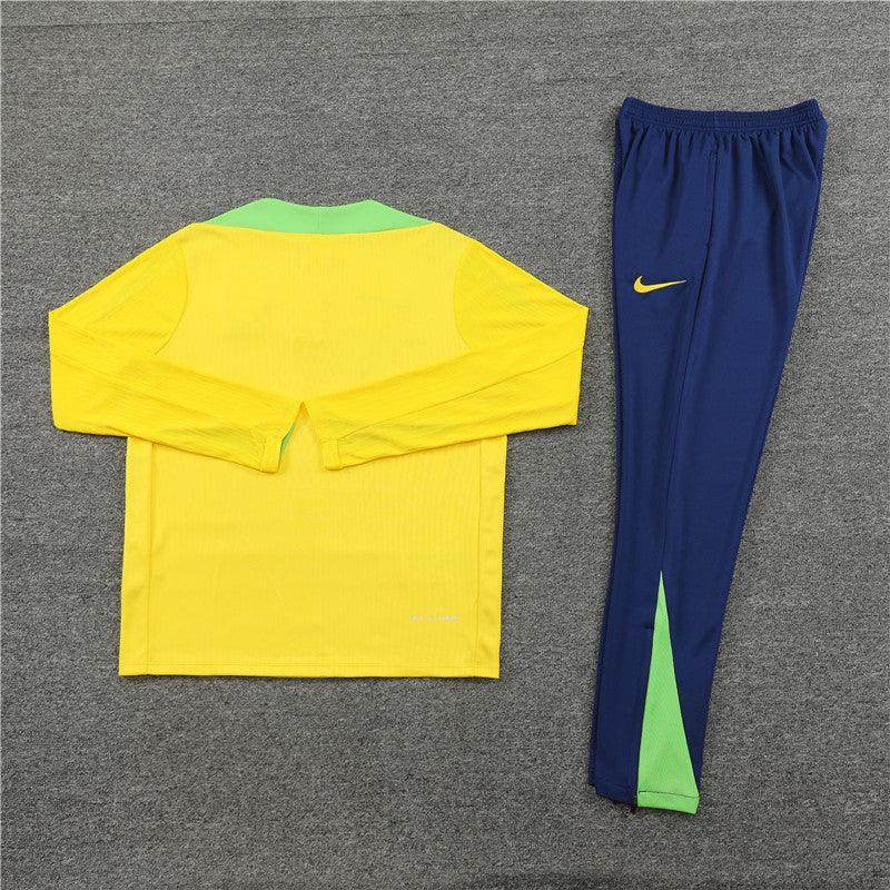 Brazil Dark Blue and Yellow Tracksuit - JerseyLegacy